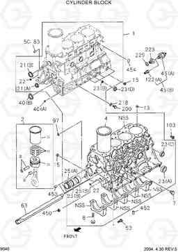 9040 CYLINDER BLOCK HDF20/25/30II, Hyundai