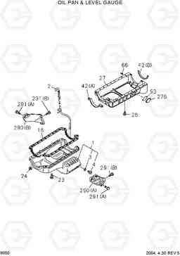 9050 OIL PAN & LEVEL GAUGE HDF20/25/30II, Hyundai