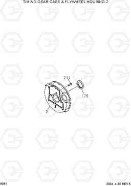 9081 TIMING GEAR CASE & FLYWHEEL HOUSING 2 HDF20/25/30II, Hyundai