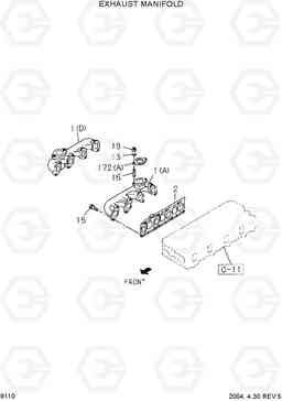 9110 EXHAUST MANIFOLD HDF20/25/30II, Hyundai