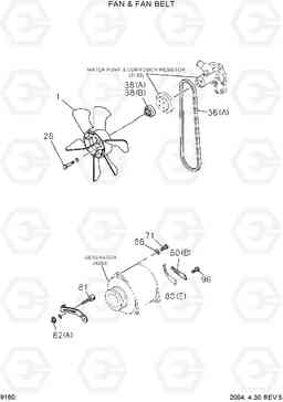 9160 FAN & FAN BELT HDF20/25/30II, Hyundai