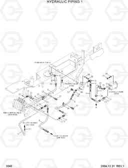 3040 HYDRAULIC PIPING 1 HDF20/25/30-5, Hyundai