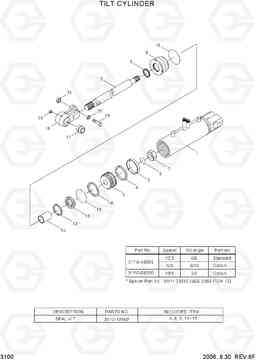 3100 TILT CYLINDER HDF20/25/30-5, Hyundai