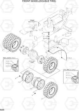 5030 FRONT WHEEL(DOUBLE TIRE) HDF20/25/30-5, Hyundai