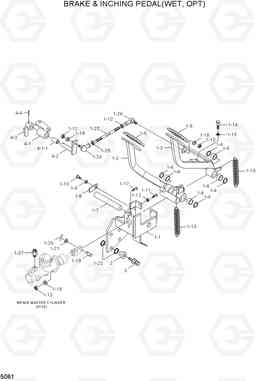 5061 BRAKE & INCHING PEDAL(WET,OPT) HDF20/25/30-5, Hyundai