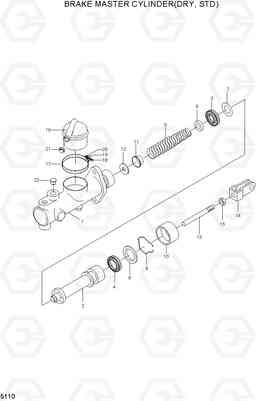 5110 BRAKE MASTER CYLINDER(DRY,STD) HDF20/25/30-5, Hyundai