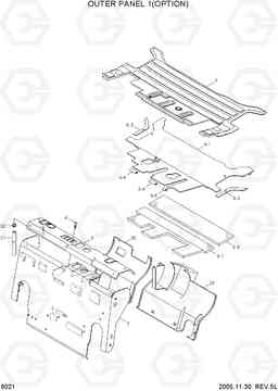 6021 OUTER PANEL 1(OPTION) HDF20/25/30-5, Hyundai