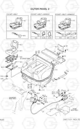 6030 OUTER PANEL 2 HDF20/25/30-5, Hyundai