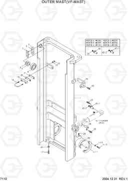 7110 OUTER MAST(VF-MAST) HDF20/25/30-5, Hyundai