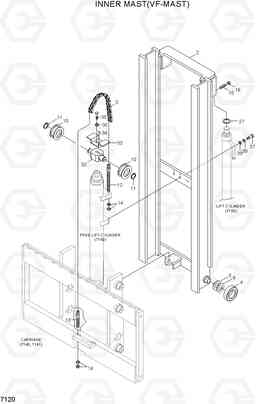7120 INNER MAST(VF-MAST) HDF20/25/30-5, Hyundai