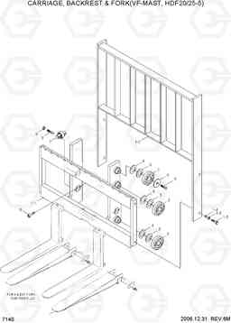 7140 CARRIAGE,BACKREST & FORK(VF-MAST,20/25) HDF20/25/30-5, Hyundai