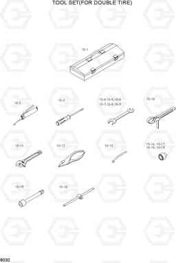 8030 TOOLS(FOR DOUBLE TIRE) HDF20/25/30-5, Hyundai