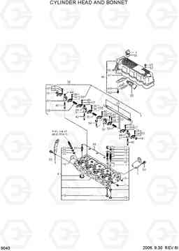 9040 CYLINDER HEAD AND BONNET HDF20/25/30-5, Hyundai