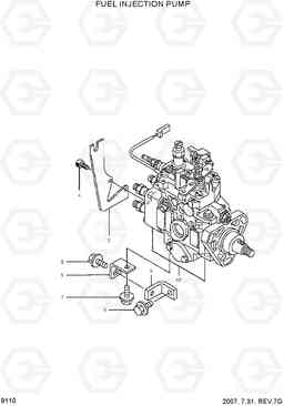 9110 FUEL INJECTION PUMP HDF20/25/30-5, Hyundai