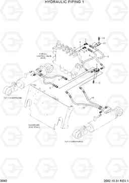 3040 HYDRAULIC PIPING 1 HDF35/45III, Hyundai