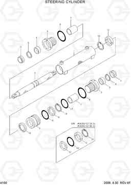 4100 STEERING CYLINDER HDF35/45III, Hyundai