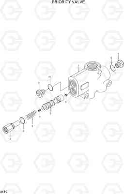 4110 PRIORITY VALVE HDF35/45III, Hyundai