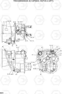 6021 TRANSMISSION 4(1-SPEED, HDF35-3 OPT) HDF35/45III, Hyundai