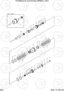 6042 HYDRAULIC CLUTCH(2-SPEED, 1ST) HDF35/45III, Hyundai