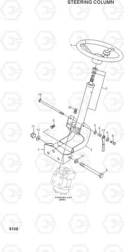 6130 STEERING COLUMN HDF35/45III, Hyundai