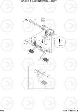 6145 BRAKE & INCHING PEDAL ASSY HDF35/45III, Hyundai