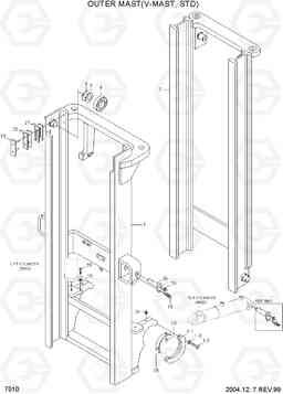 7010 OUTER MAST(V-MAST,STD) HDF35/45III, Hyundai