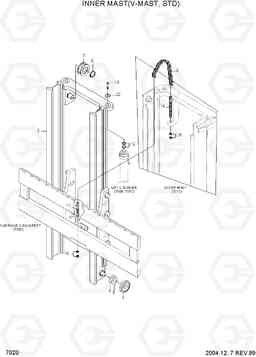 7020 INNER MAST(V-MAST,STD) HDF35/45III, Hyundai
