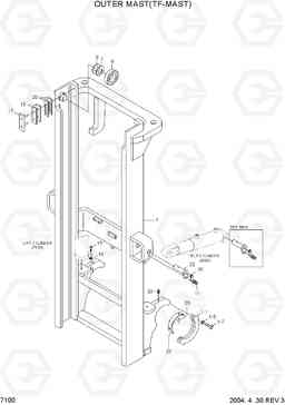 7100 OUTER MAST(TF-MAST) HDF35/45III, Hyundai