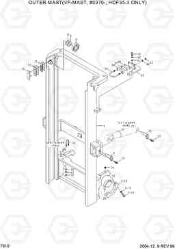 7310 OUTER MAST(VF-MAST,#0370-,HDF35-3 ONLY) HDF35/45III, Hyundai