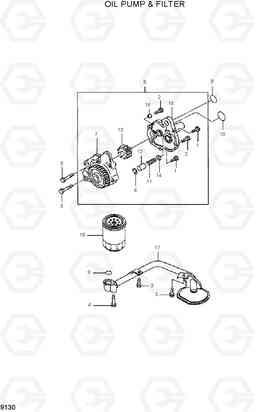 9130 OIL PUMP & FILTER HDF35/45III, Hyundai