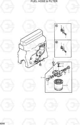 9200 FUEL HOSE & FILTER HDF35/45III, Hyundai