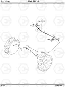 3080 BRAKE PIPING HDF35/45A, Hyundai