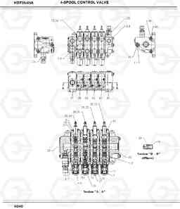 4040 4-SPOOL CONTROL VALVE HDF35/45A, Hyundai