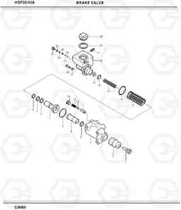 4060 BRAKE VALVE HDF35/45A, Hyundai