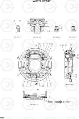 6065 WHEEL BRAKE HDF35/45A, Hyundai