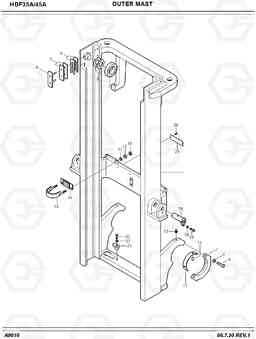 7010 OUTER MAST HDF35/45A, Hyundai