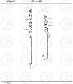 7040 LIFT CYLINDER HDF35/45A, Hyundai