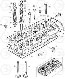 9050 CYLINDER HEAD HDF35/45A, Hyundai