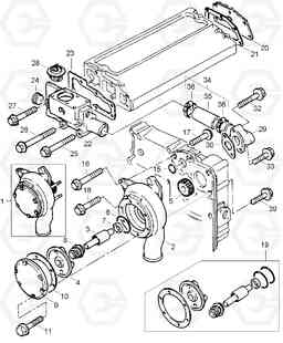 9190 WATER PUMP,THERMOSTAT,HEAT EXCHANGER HDF35/45A, Hyundai