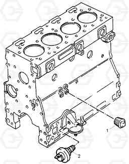 9350 LUB OIL PRESSURE SWITCH & GAUGE HDF35/45A, Hyundai