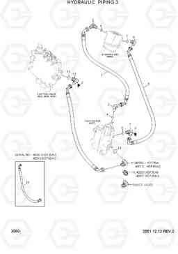 3060 HYDRAULIC PIPING 3 HDF35/45AII, Hyundai