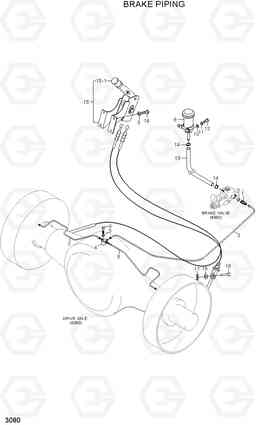 3080 BRAKE PIPING HDF35/45AII, Hyundai