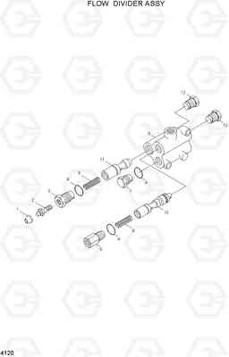 4120 FLOW DIVIDER ASSY HDF35/45AII, Hyundai