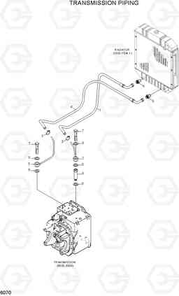 6070 TRANSMISSION PIPING HDF35/45AII, Hyundai