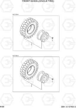 6100 FRONT WHEEL(SINGLE TIRE) HDF35/45AII, Hyundai