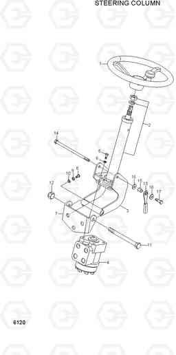 6120 STEERING COLUMN HDF35/45AII, Hyundai