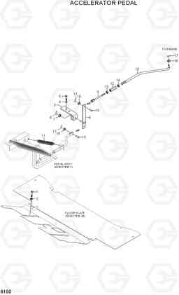 6150 ACCELERATOR PEDAL HDF35/45AII, Hyundai