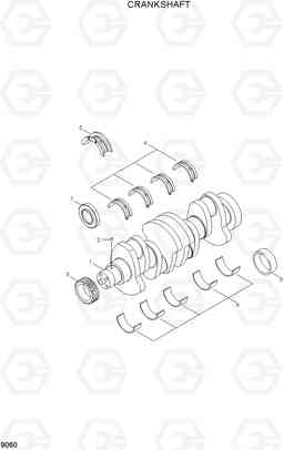 9060 CRANKSHAFT HDF35/45AII, Hyundai