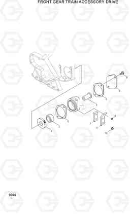 9080 FRONT GEAR TRAIN ACCESSORY DRIVE HDF35/45AII, Hyundai