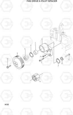 9120 FAN DRIVE & PILOT SPACER HDF35/45AII, Hyundai